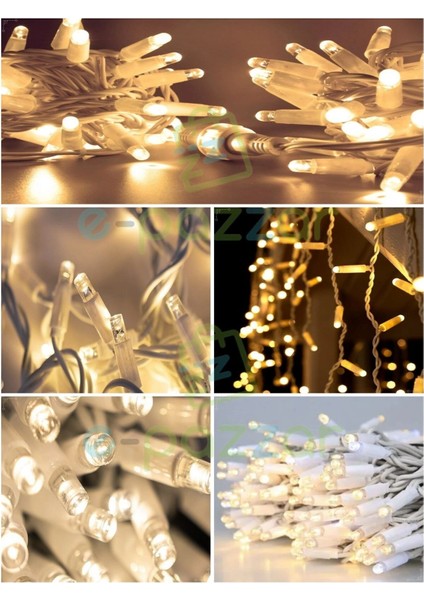 10M 100 LED IP65 Dış Mekan LED Işık Beyaz Kablo fırsatları