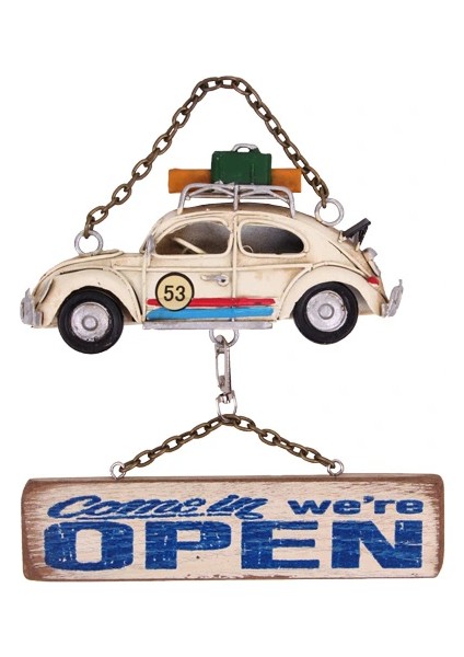 Dekoratif Metal Kapı Yazısı Araba