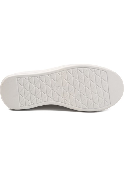Beyaz Kalın Taban Bağcıklı Kadın Spor Ayakkabı Termo Dv-03 Z indirimleri