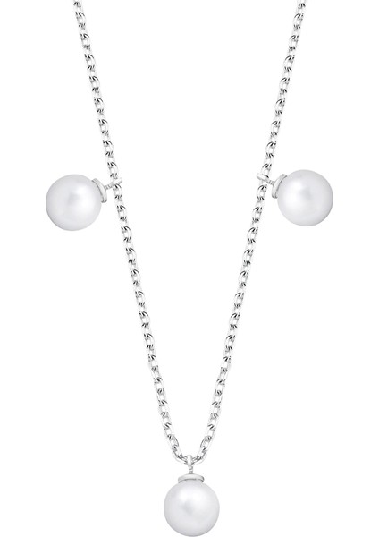 Gümüş Mini Üç Incili Kolye