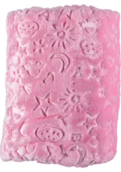 Pembe Bebek Battaniyesi Kışlık Kalın Kabartmalı