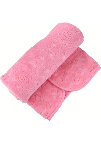 Pembe Bebek Battaniyesi Kışlık Kalın Kabartmalı