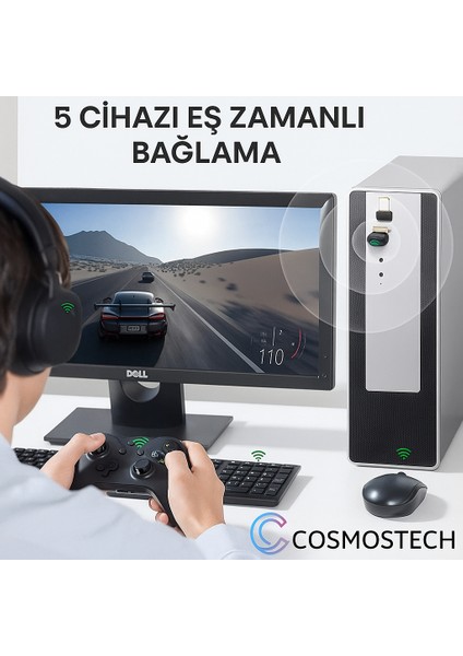 Bluetooth 5.4 USB Adaptör – Pc & Laptop Uyumlu | Tak-Çalıştır Dongle | Düşük Gecikme, Edr Kablosuz Alıcı Verici | Kulaklık, Klavye, Mouse ile Uyumlu fırsatları