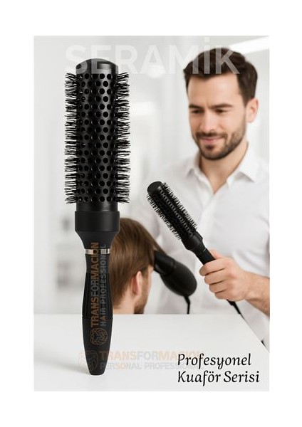 Profesyonel Kuaför 50 mm Ceramic Ionic Nano Fön Fırçası – 32 cm Uzunluk Profesyonel Kuaför Serisi