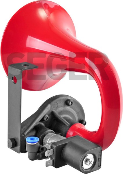 Seger 80JH Tek Boynuz Havalı Korna 24V (Unıchorn), Kırmızı Plastik Borulu fırsatları