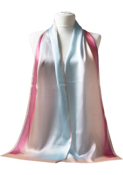 SATEN İPEK DEGRADELİ FULAR 30X170