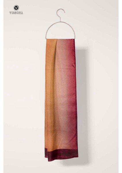 SATEN İPEK DEGRADELİ FULAR 30X170