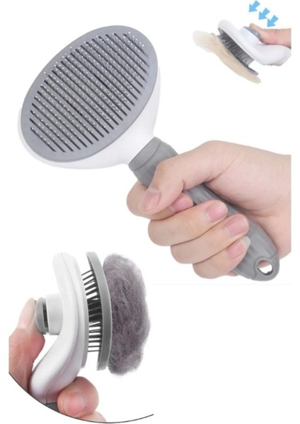 Otomatik Tuşlu Kedi Köpek Tüy Toplayıcı Tarak | Kendini Temizleyen Pet Fırçası fiyatları