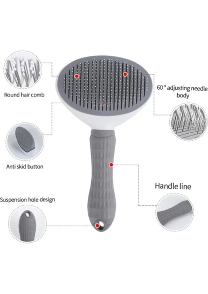 Otomatik Tuşlu Kedi Köpek Tüy Toplayıcı Tarak | Kendini Temizleyen Pet Fırçası fırsatları