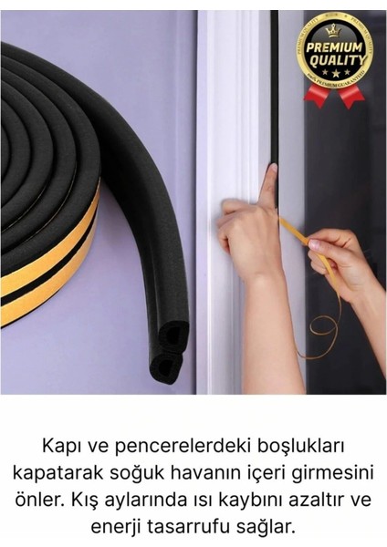 Kalın Kauçuk 2X50=100 mt Ekstra Uzun Siyah Kapı Pencere Fitili Soğuk Koruyucu Geçirmez Izolasyon modelleri