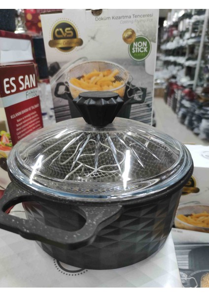 Fritöz Tencere Döküm Granit