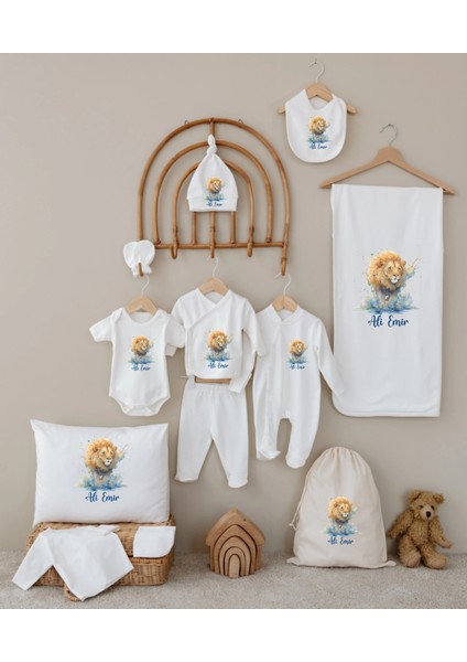 Aslan Tasarımı - 12LI Isimli Hastane Çıkış Seti