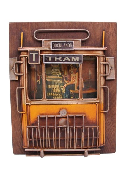 Dekoratif Metal Çerçeve Tramvay Dekorlu ( 25 Is )