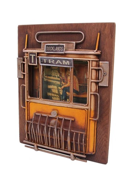 Dekoratif Metal Çerçeve Tramvay Dekorlu ( 25 Is ) modelleri