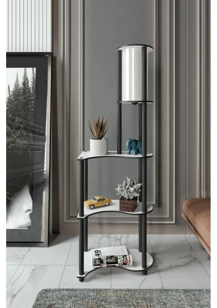 Estilo Dekoratif Raflı Lambader Beyaz fiyatları