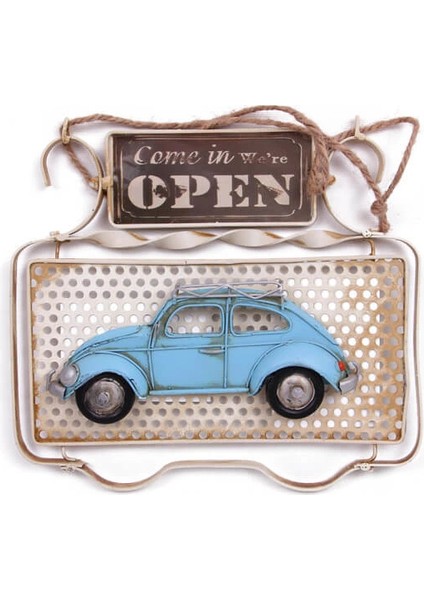 Dekoratif Metal Kapı Yazısı Araba Dekorlu