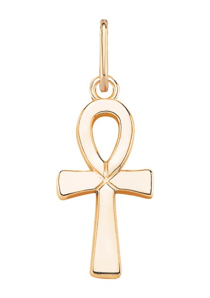 Rose Altın Mini Ankh Kolye Ucu