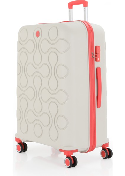 Polipropilen 3'lü Valiz Seti Büyük & Orta & Makyaj V376