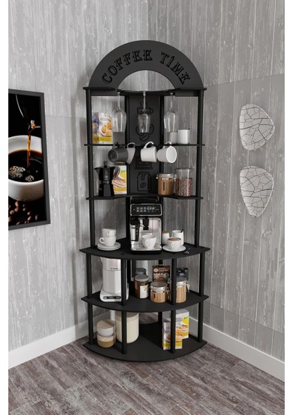 Ristretto Kahve Köşesi Raf Siyah