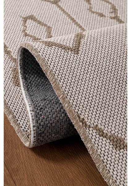 %100 Pamuk Yıkanabilir Modern Halı-Beyaz Kahverengi Kaşık Desenli, Toz Tutmayan Yumuşak Dokulu, Salon-Yatak Odası-Çocuk Odası ,halı,pamuk Halı ,kaşık Desenli Halı ,yıkanabilir Halı , modelleri