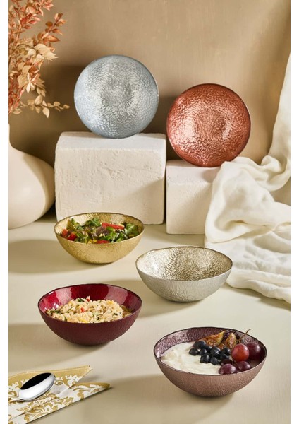 Cupri 6 Parça Cam Salata/çerez/meze/meyve/tatlı Kase Seti fiyatları