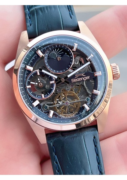 Otomatik Seri Mehtap ve Güneş Kadranlı Italyan Bileklik Hediyeli Erkek Kol Saat ESL.2559.6 indirimleri