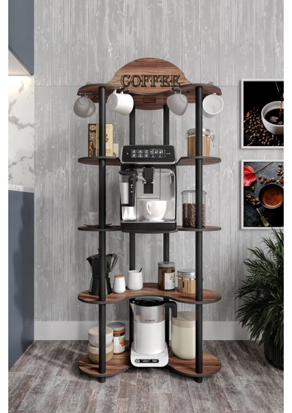 Cortado Kahve Köşesi Raf Ceviz modelleri