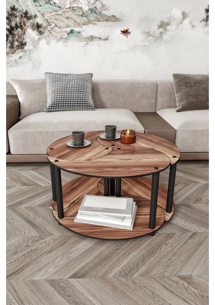 Yin Yang 3'lü Orta Sehpa Ceviz fiyatları