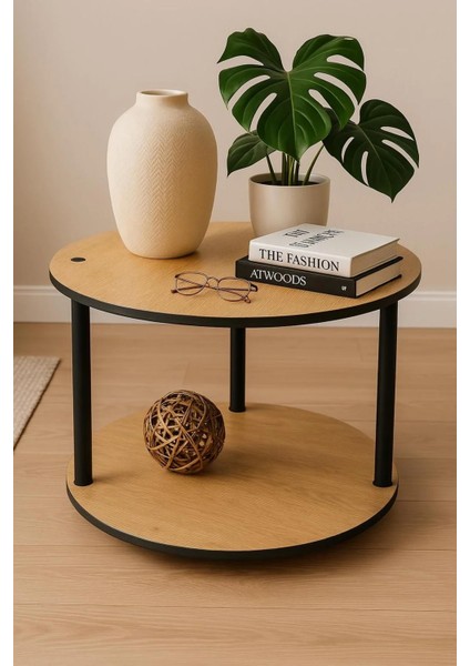 Yuvarlak Bayrama Özel Sehpa Flaş Ürün Bej