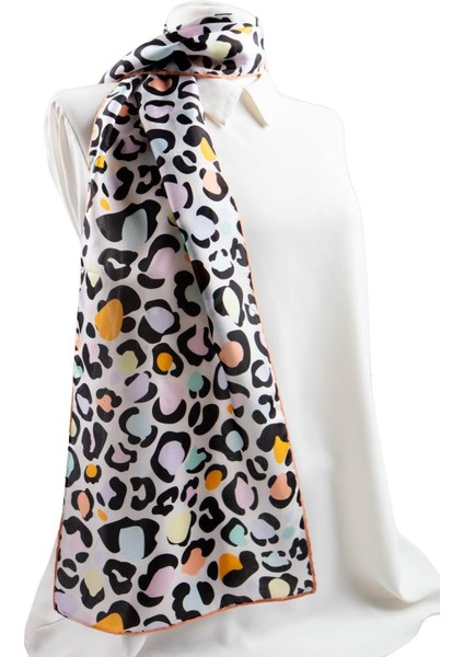 Leopar Desenli Ipek Fular
