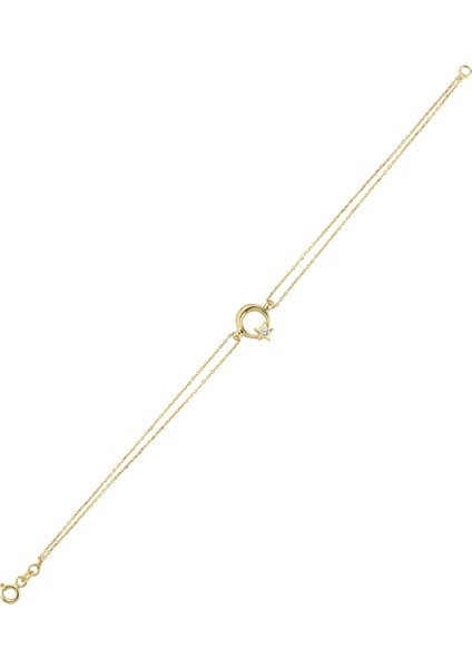 Altın Ayyıldız Tektaşlı Bileklik fiyatları