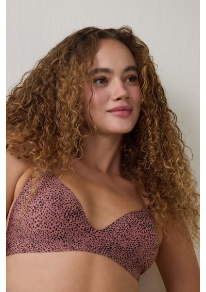 Gül Kurusu Tattoo Effect Dikişsiz Balensiz Çıkarılabilir Kaplı Üçgen Sütyen fiyatları