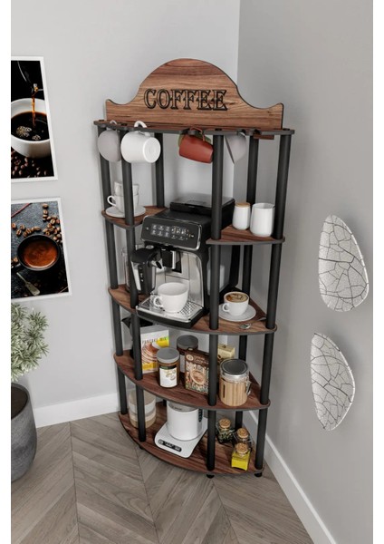 Doppio Kahve Köşesi Raf Ceviz modelleri