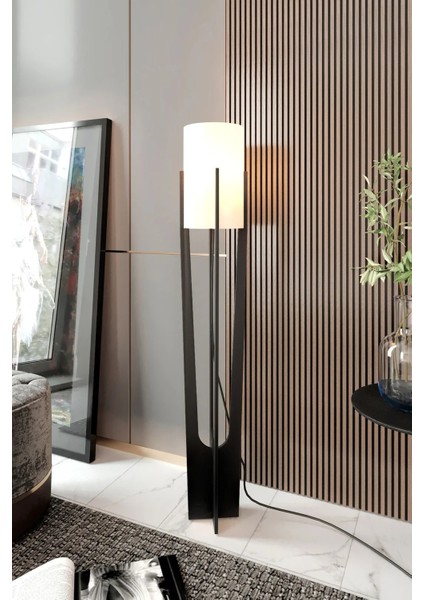 Minimalist Siyah Lambader Krem