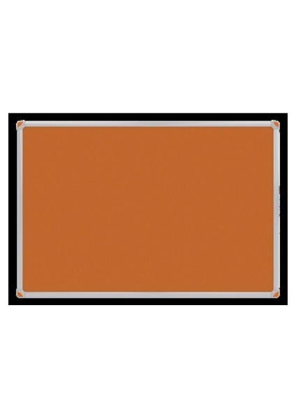 90X120 cm Turuncu Kumaş Kaplı Pano Duvara Monte Alüminyum Çerçeveli