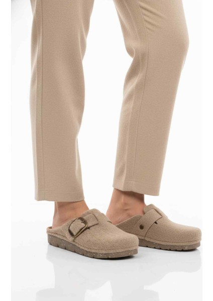 Camel Keçe Anatomik Kadın Ev Terliği K-117.005 Z