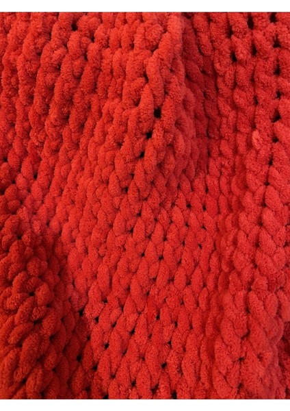 Bebek Battaniyesi Kışlık-Kalın Kırmızı 100*100