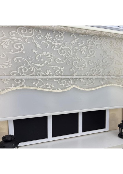 Çift Mekanizmalı Bej Tül Ekru Stor Perde STB-133 fiyatları