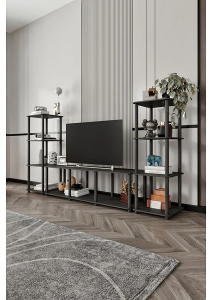 Masivo Tv Sehpa Kitaplık Siyah
