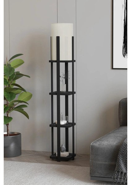 Buye Dekoratif Raflı Lambader Siyah fiyatları