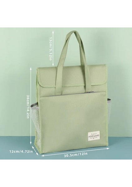 El Tipi Dosya Tuval Zip Çantaları Öğrenci Ders Araçları Ofis Iş Seyahati Malzemeleri Büyük Kapasiteli Bilgi Su Geçirmez Çanta Renk: Yeşil (Yurt Dışından)