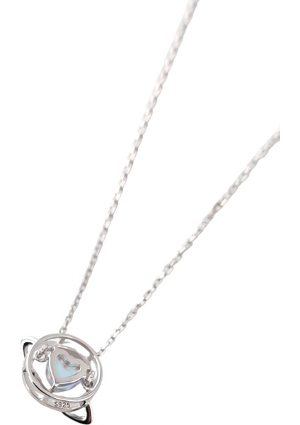 925 Ayar Gümüş Satürn Gezegen Kadın Gümüş Kolye modelleri