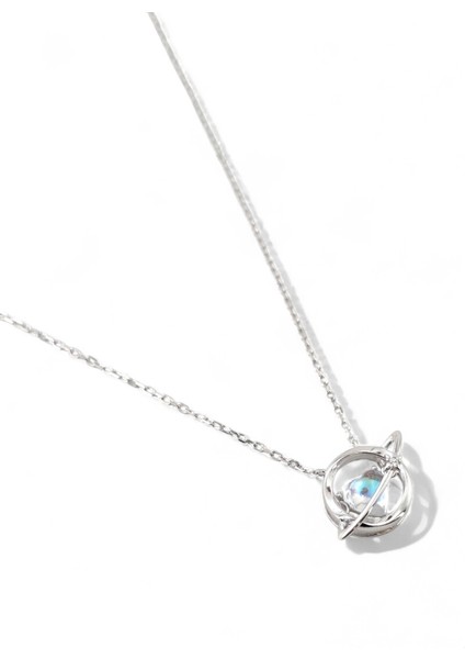 925 Ayar Gümüş Satürn Gezegen Kadın Gümüş Kolye indirimleri