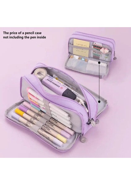 Büyük Kapasiteli Kalem Kılıfı Çok Fonksiyonlu Kalem Kılıf Büyük Kalem Kılıfları Çantalar Ofis Kalemleri Koruma Öğrencileri Kırtasiye Malzemeleri Renk: B1 (Yurt Dışından)