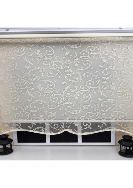 Çift Mekanizmalı Bej Tül Ekru Stor Perde STB-133 fırsatları