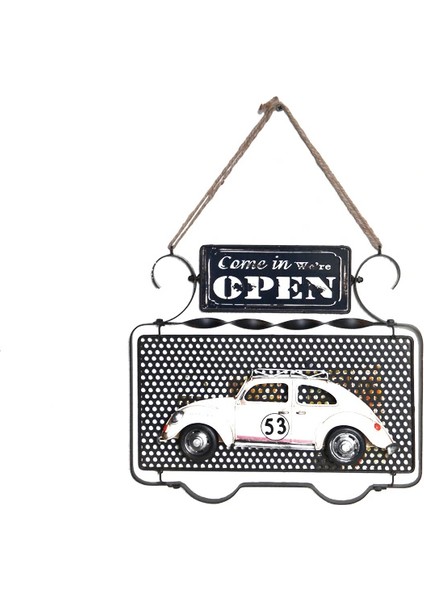 Dekoratif Metal Kapı Yazısı Araba Dekorlu ( 25 Is )