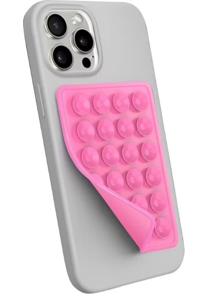 Silikon Vakumlu Telefon Tutucu, Cep Telefonu Için Silikon Yapışkanlı, Kaymaz Vantuz Telefon Tutucu