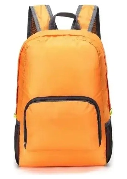 Moda Açık Hafif Spor Katlanır Sırt Çantası Çantası Seyahat Katlanabilir Çanta Katlanabilir Sırt Çantası Taşınabilir Kamp Yürüyüş Çantası Renk: Turuncu (Yurt Dışından)