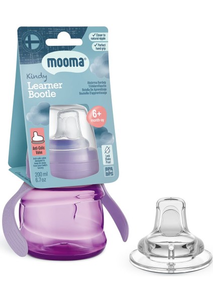 Kindy Alıştırma Bardağı 200 ml 6+ Ay - Mor