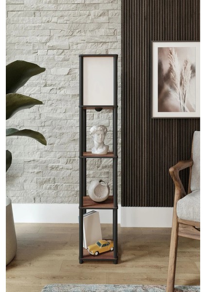 Sakaki Raflı Lambader Ceviz modelleri